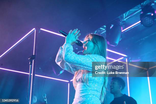 Becky Hill performs at Rock City on October 07, 2021 in Nottingham, England.