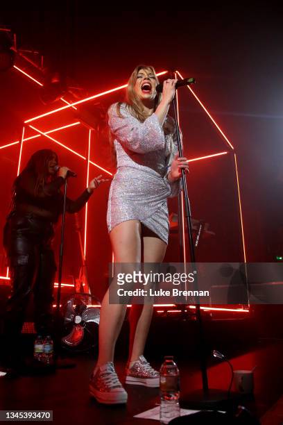Becky Hill performs at Rock City on October 07, 2021 in Nottingham, England.