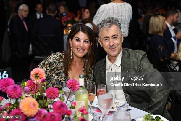 Monica Lewinsky and Alan Cumming attend the 2021 Hudson River Park Gala at Pier Sixty at Chelsea Piers on October 07, 2021 in New York City.