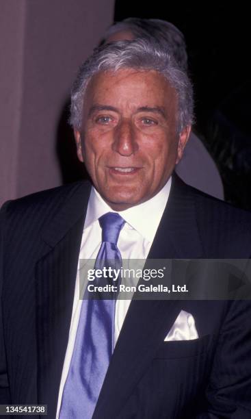 Tony Bennett attends the Arista Records Pre-Party for 38th Annual Grammy Awards on February 27, 1996 at the Beverly Hills Hotel in Beverly Hills,...