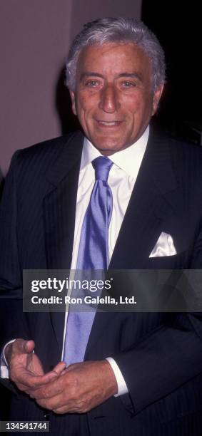 Tony Bennett attends the Arista Records Pre-Party for 38th Annual Grammy Awards on February 27, 1996 at the Beverly Hills Hotel in Beverly Hills,...