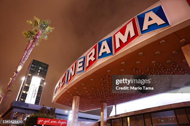 The historic Arclight Cinerama Dome remains shuttered due to the economic impacts of the pandemic on October 07, 2021 in Los Angeles, California. The...