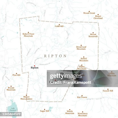 VT Addison Ripton Vector Road Map VT Addison Ripton Vector Road Map