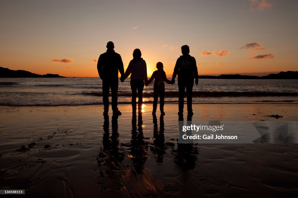 Familiy on beach