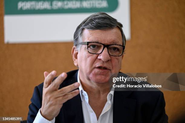 Former President of the European Commission and ex Portugal's Prime Minister José Manuel Durão Barroso meets with members of the AIEP as Chair of...