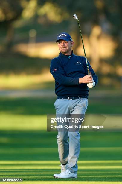 David Drysdale of Scotland during Day Two of The Open de Espana at Club de Campo Villa de Madrid on October 08, 2021 in Madrid, Spain.
