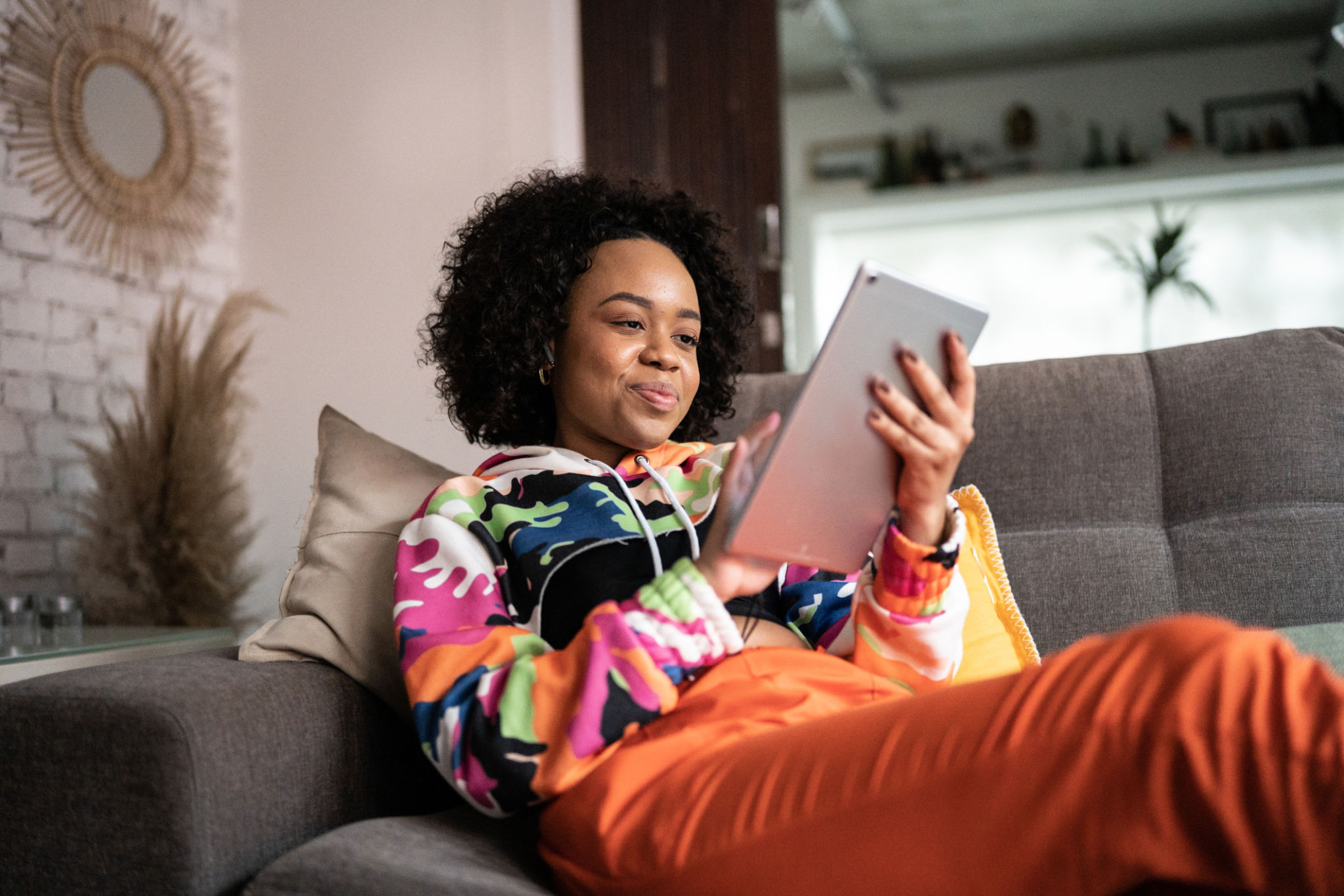 student relaxing