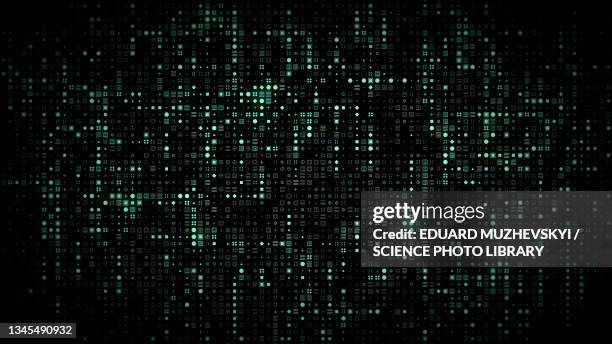 stockillustraties, clipart, cartoons en iconen met data stream, conceptual illustration - cijfer