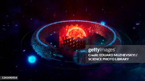 futuristic ring planet, illustration - futuristic city stock illustrations