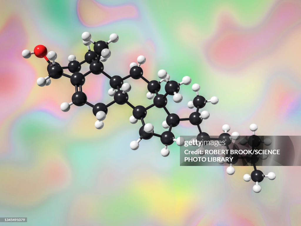 Cholesterol molecule, illustration