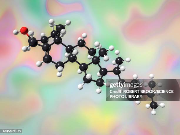 cholesterol molecule, illustration - hydrocarbon stock illustrations