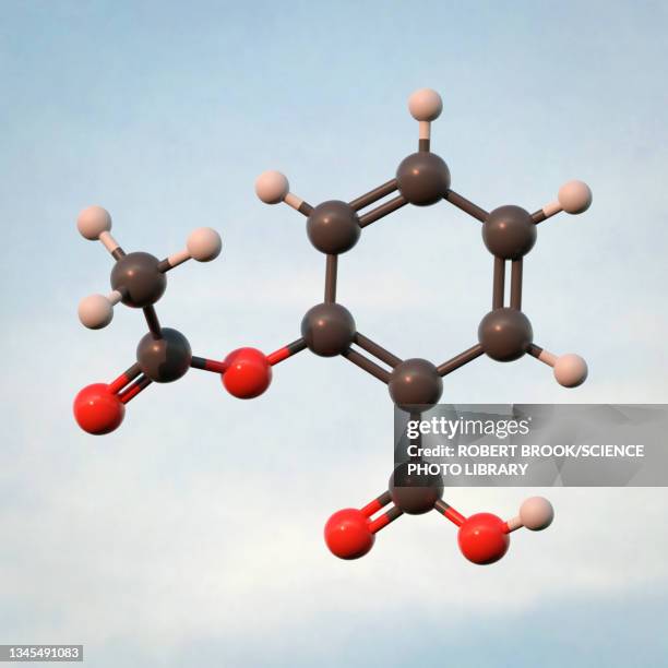 aspirin molecule, illustration - molecule carbon stock illustrations