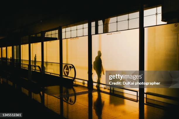 the airport passenger - airport lights stock pictures, royalty-free photos & images