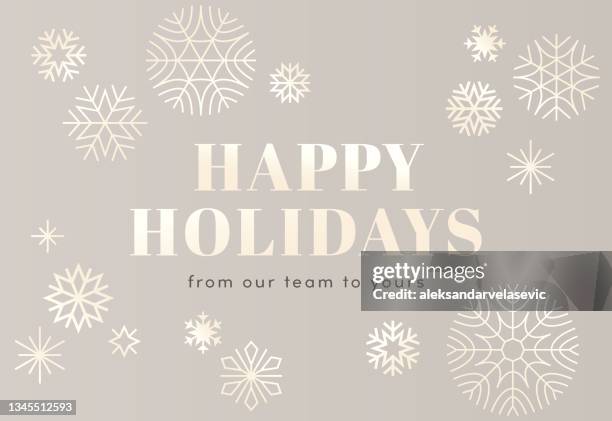 modern happy holidays card - happy holidays stock illustrations