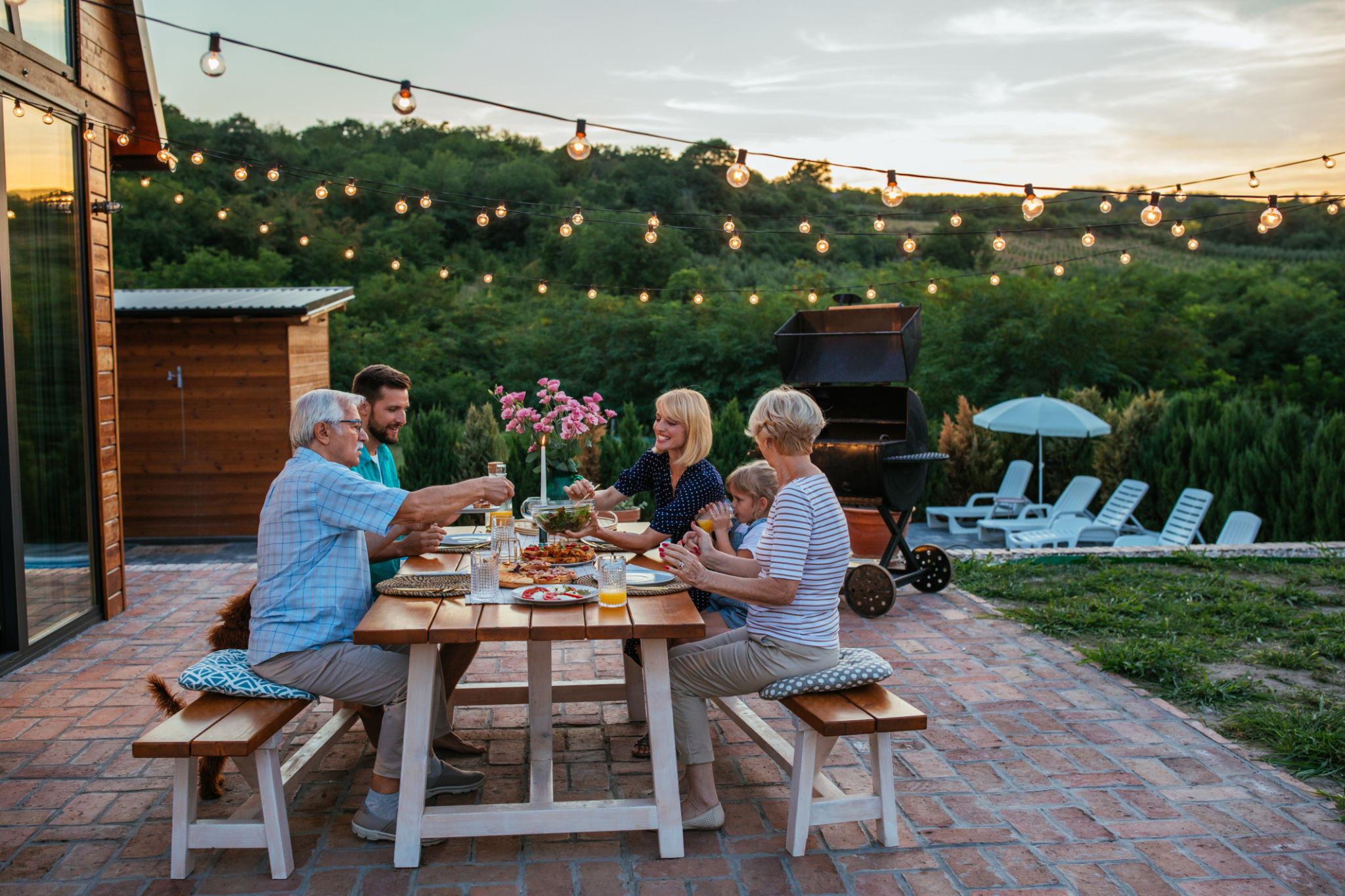 backyard dining