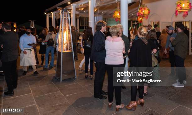 Guests attend the after party for the World Premiere of National Geographic Documentary Films' 'The First Wave' at Hamptons International Film...