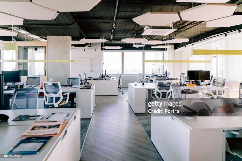 Interior of modern coworking office place