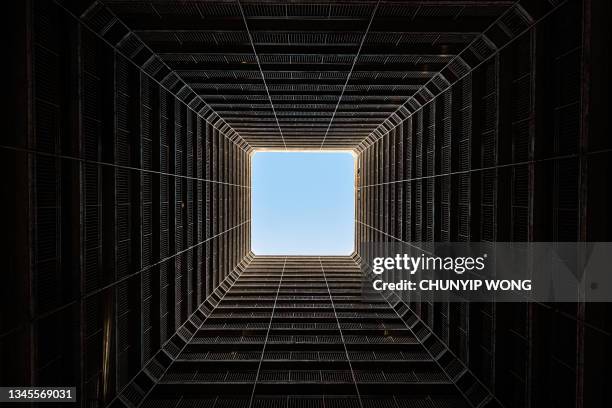 building abstract background - tunnel construction stock pictures, royalty-free photos & images