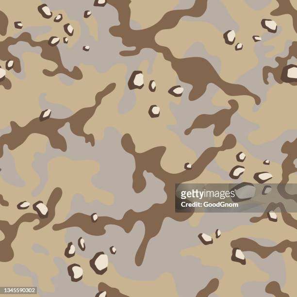 stockillustraties, clipart, cartoons en iconen met desert camouflage seamless - zand
