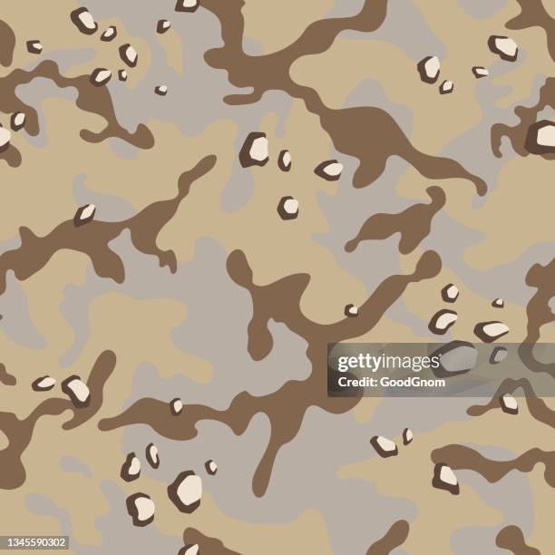 bildbanksillustrationer, clip art samt tecknat material och ikoner med desert camouflage seamless - kamouflagekläder
