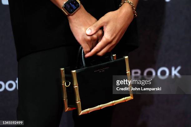 Jante Harris, bag detail, attends the 15th annual ADCOLOR Awards at The Ziegfeld Ballroom on October 08, 2021 in New York City.