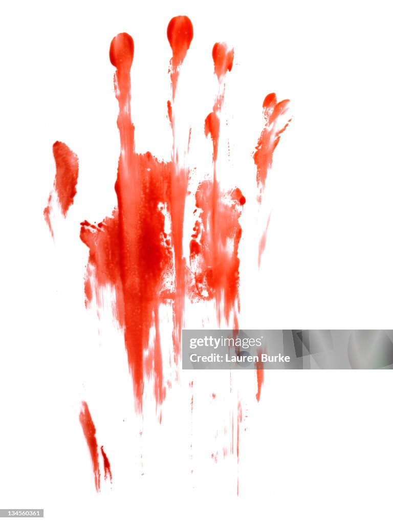 Bloody Smeared Handprint High-Res Stock Photo - Getty Images