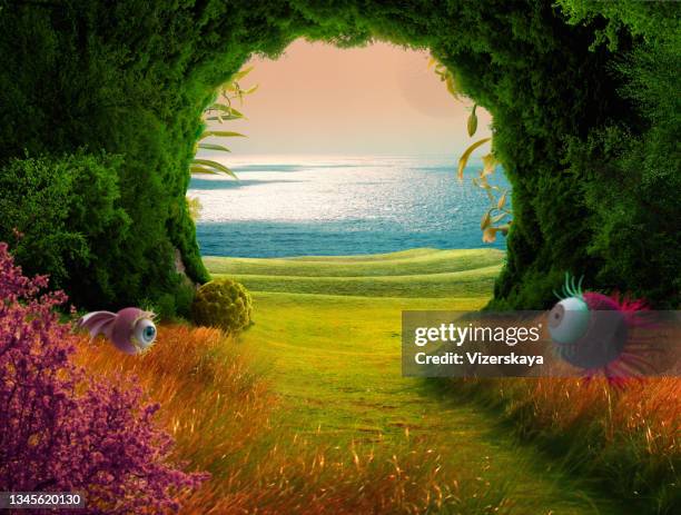 surreal landscape - surrealismo imagens e fotografias de stock