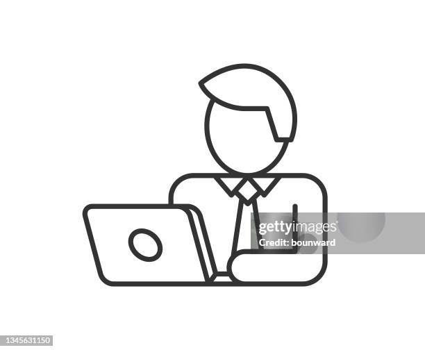 customer service support line icon - admin assistant stock illustrations