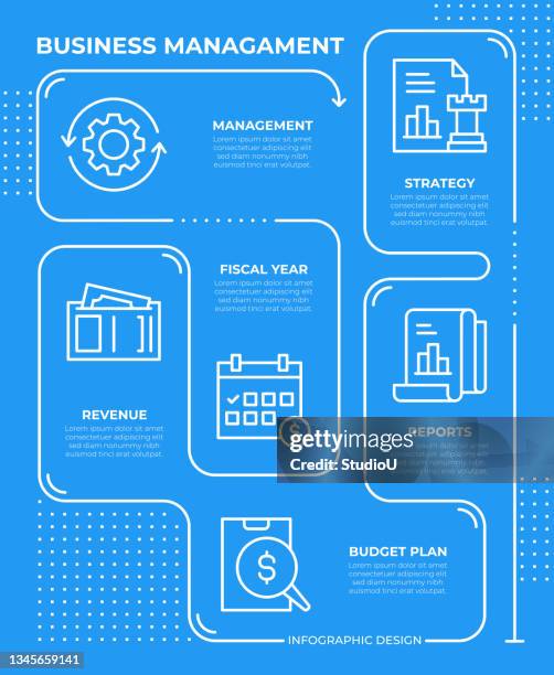 business management infographic template - revenue integrity stock illustrations