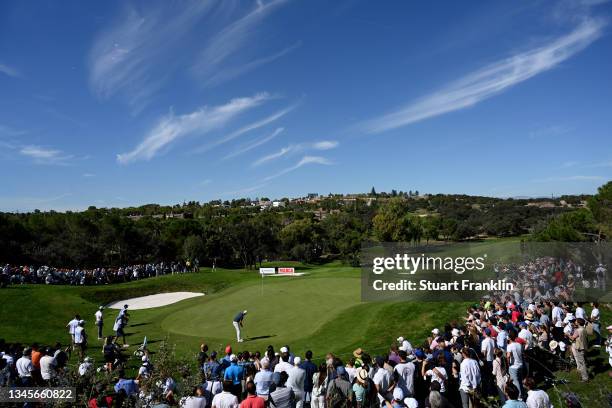 Will Besseling of The Netherlands putts on the sixth green during Day Three of The Open de Espana at Club de Campo Villa de Madrid on October 09,...