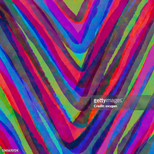 abstract watercolor magenta purple green striped background - various angles stock pictures, royalty-free photos & images