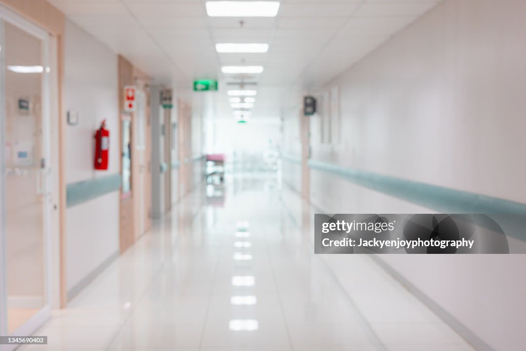Abstract blur beautiful luxury hospital interior for backgrounds