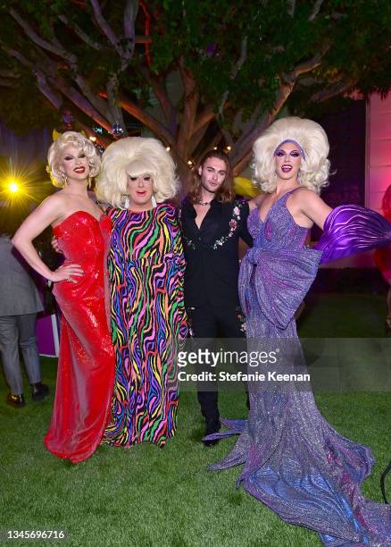 Brooke Lynn Hytes, Lady Bunny, Scarlet Envy, and Alyssa Edwards attend the "We're Here" Season 2 Premiere at Sony Pictures Studios on October 08,...