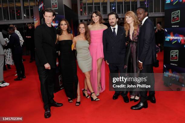 Matt Smith, Kassius Nelson, Rebecca Harrod, Synnove Karlsen, director Edgar Wright, screenwriter Krysty Wilson-Cairns and Michael Ajao attend the...