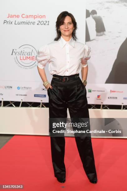Géraldine Pailhas attends the opening ceremony during the 13th Film Festival Lumiere In Lyon on October 09, 2021 in Lyon, France.