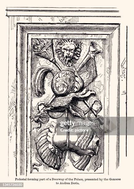 pedestal forming part of a doorway of the palace: design element (xxxl) - boat logo stock illustrations