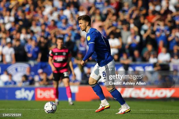 Lee Evans of Ipswich Town during the Sky Bet League One match between Ipswich Town and Shrewsbury Town at Portman Road on October 09, 2021 in...