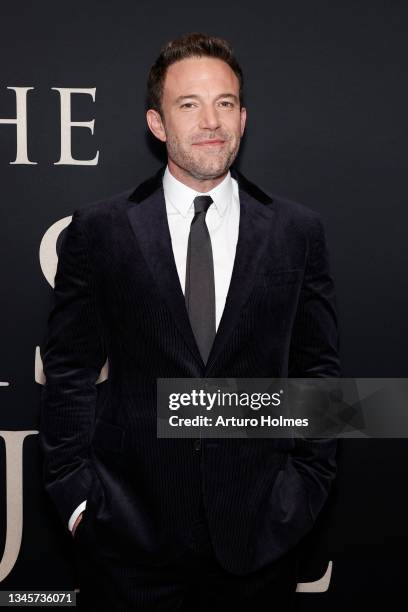 Ben Affleck attends "The Last Duel" New York Premiere at Rose Theater at Jazz at Lincoln Center's Frederick P. Rose Hall on October 09, 2021 in New...