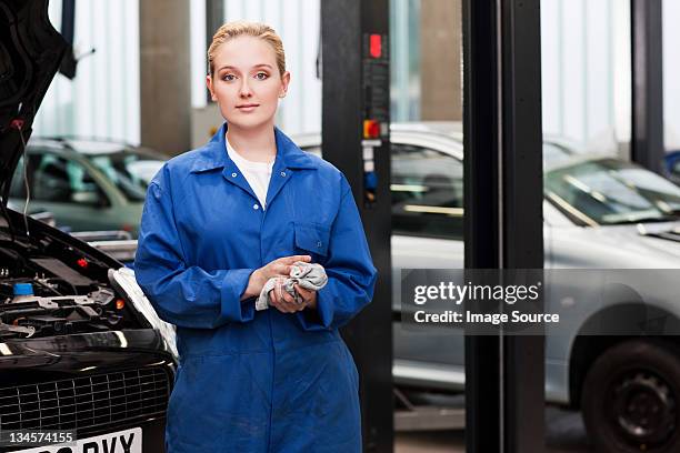 apprentice mechanic, portrait - coveralls bildbanksfoton och bilder