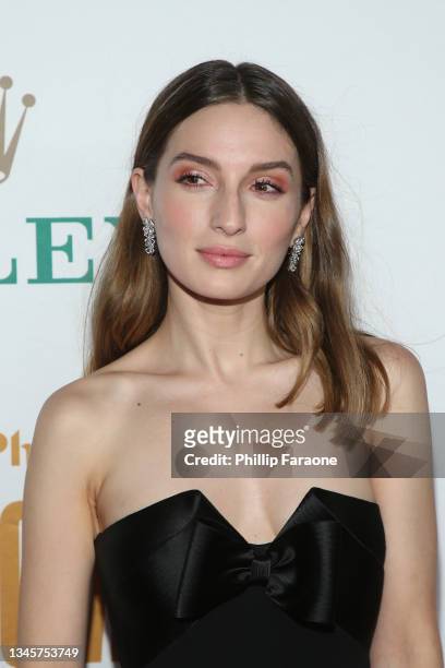 María Valverde attends the Los Angeles Philharmonic Homecoming Concert & Gala at Walt Disney Concert Hall on October 09, 2021 in Los Angeles,...