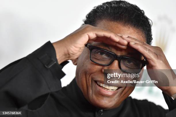 Herbie Hancock attends the Los Angeles Philharmonic Homecoming Concert & Gala at Walt Disney Concert Hall on October 09, 2021 in Los Angeles,...