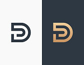 Letter D Logo Design Vector Illustration Design Editable Resizable EPS 10