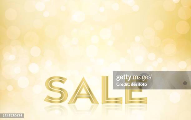 stockillustraties, clipart, cartoons en iconen met a creative sparkling glittery golden beige coloured horizontal vector backgrounds with shining metallic light brown colored 3 d text s a l e for sale related banners posters - bruine achtergrond