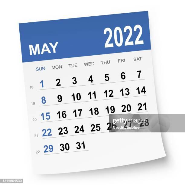 may 2022 calendar - calendar isolated stock illustrations