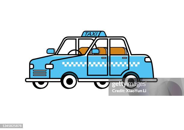 vector drawn transportation. - taxi logo stock illustrations