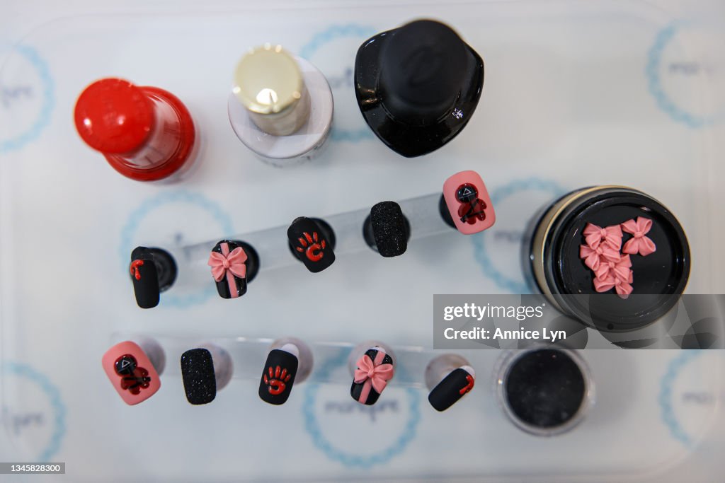 Salon Creates "Squid Game" Nail Art