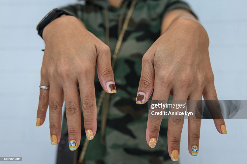 Salon Creates "Squid Game" Nail Art