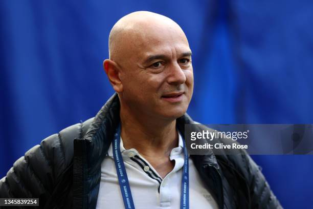 Daniel Levy, Chairman of Tottenham is seen during the NFL London 2021 match between New York Jets and Atlanta Falcons at Tottenham Hotspur Stadium on...
