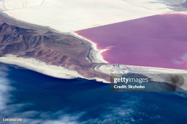 the great salt lake - lago salgado imagens e fotografias de stock