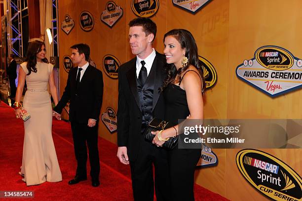 Driver Carl Edwards and his wife Dr. Kate Edwards attend the NASCAR Sprint Cup Series Champion's Week Awards Ceremony at Wynn Las Vegas on December...